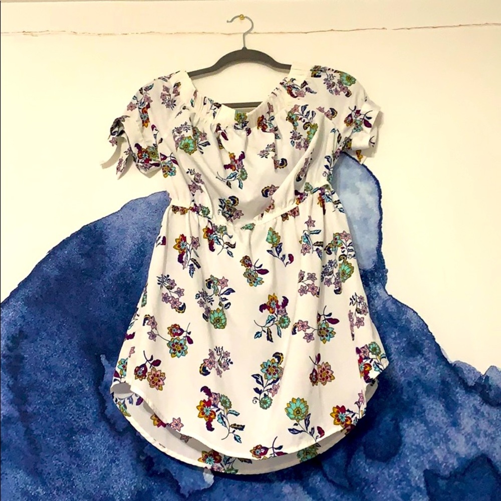Floral off the shoulder dress